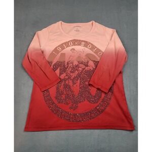 Pendleton Rodeo Shirt Womens Large Pink Crew Neck Raglan Anniversary Horse Shirt